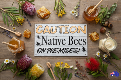 Caution Native Bees - Flat Lay
