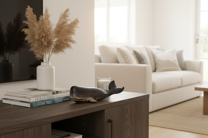 Ceramic Whale — TV Cabinet Living Room
