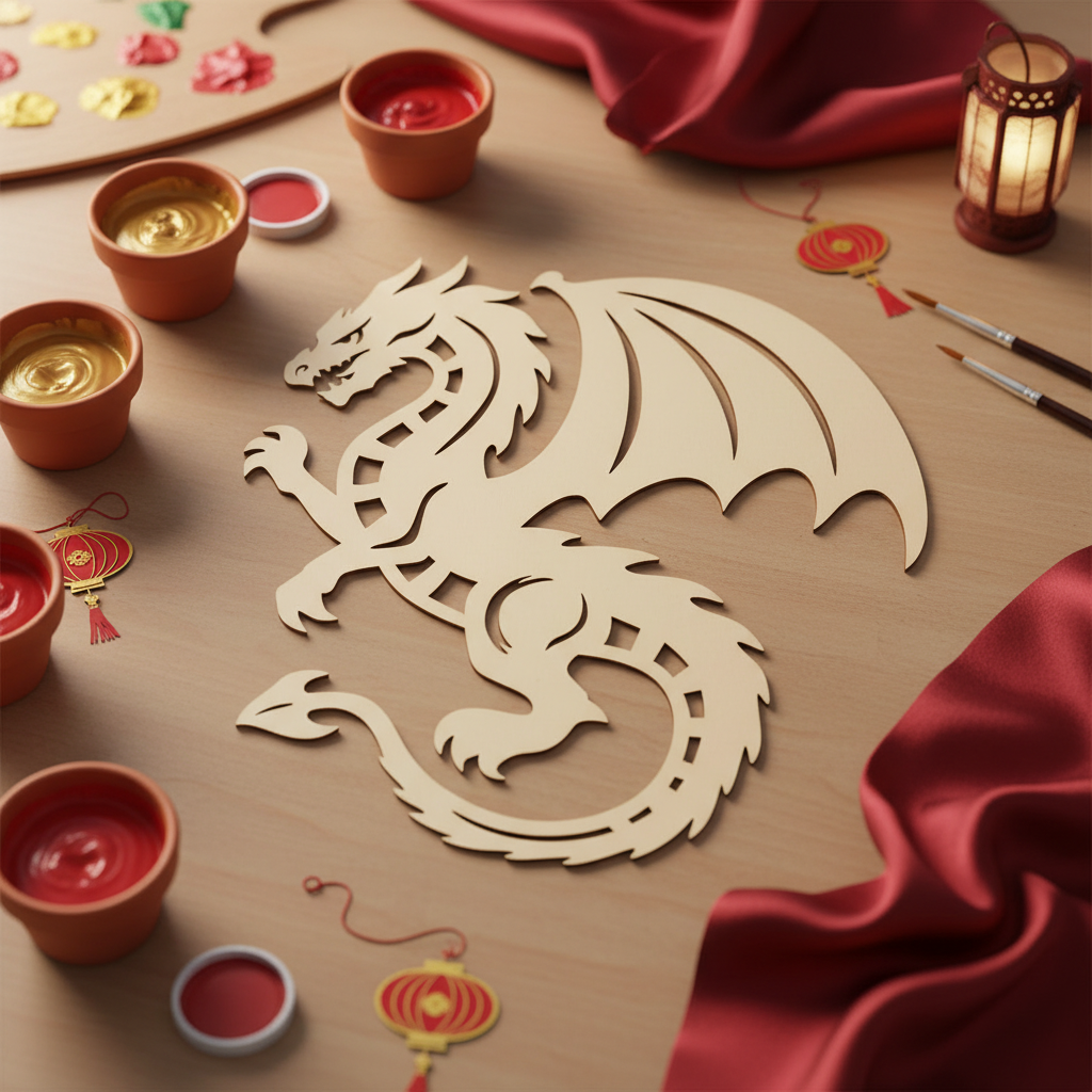 Chinese Dragon MDF craft lifestyle image