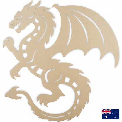 Chinese Dragon MDF shape with Australian flag
