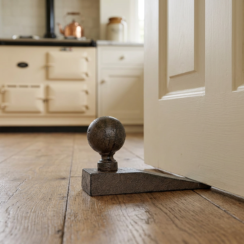 Classic ball wedge doorstop in farmhouse kitchen