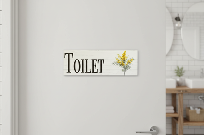 Close-up Wattle Toilet sign lifestyle image