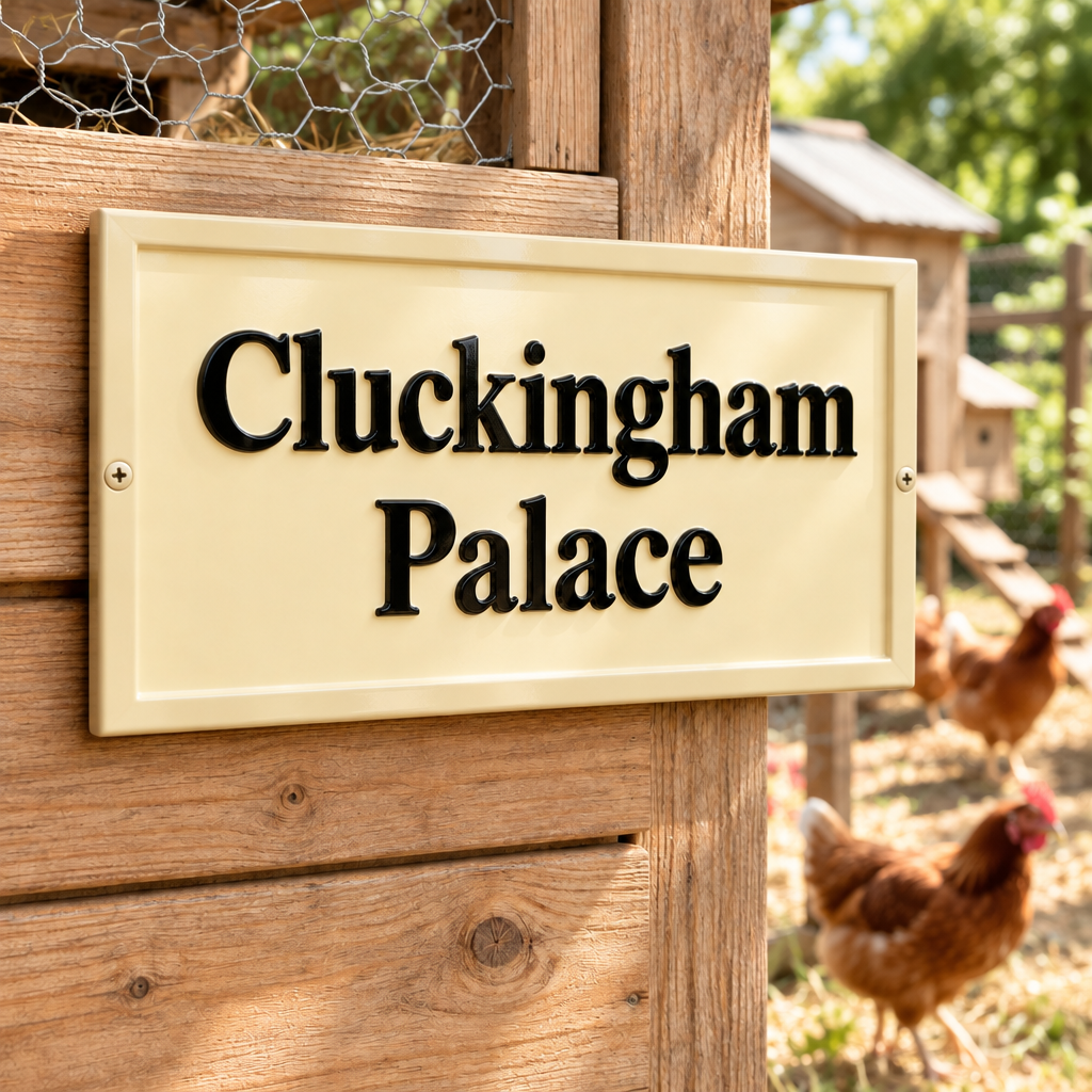 Cluckingham Palace matching cream border