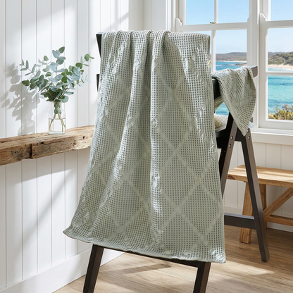 Coastal Grey diamond relief coastal bathroom
