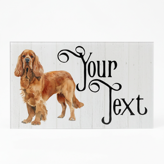 Cocker Spaniel Your Text main sign