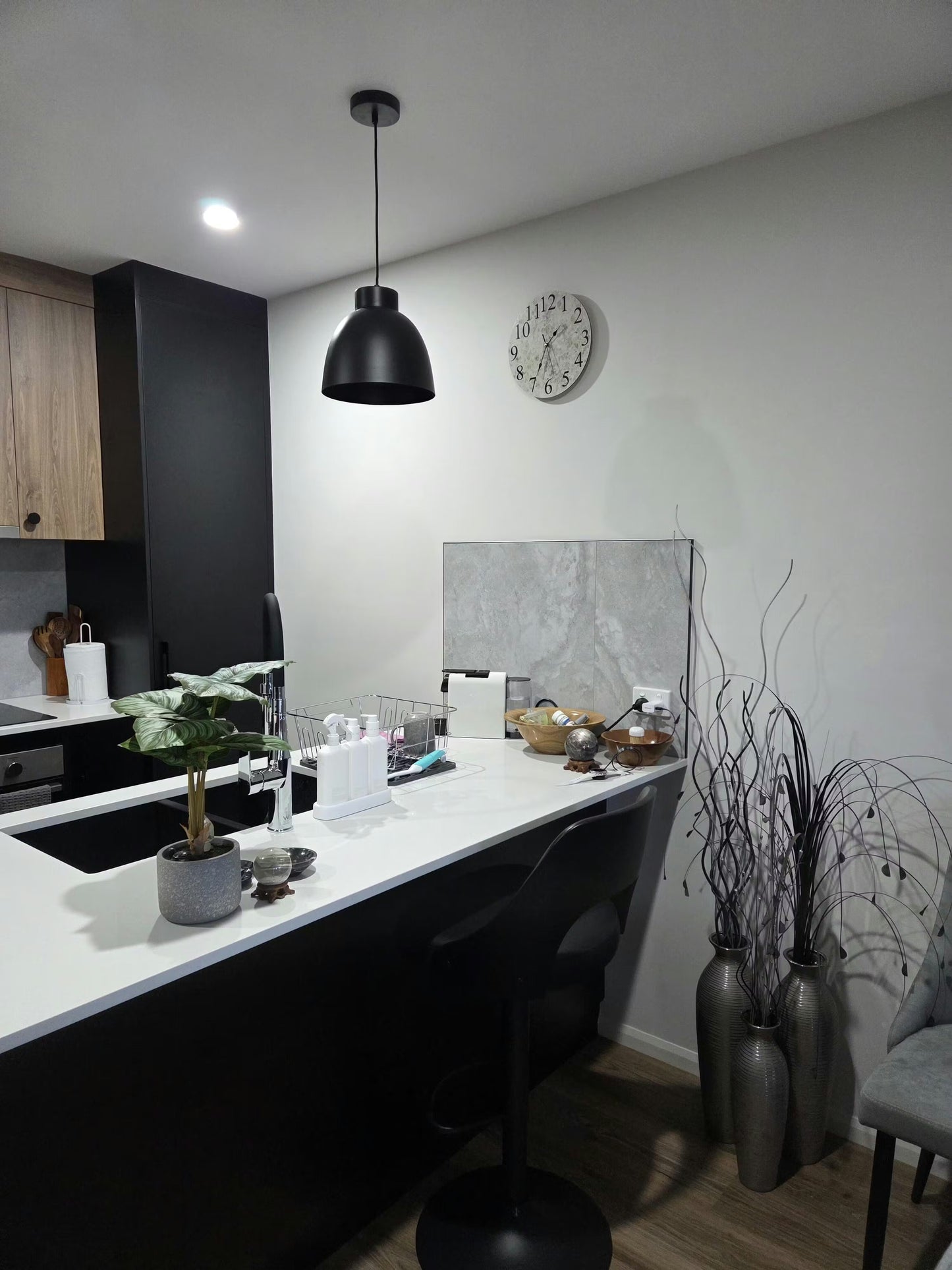 Clock Wall Rustic Concrete 30cm 60cm Aussie Made