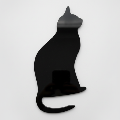 Corrected black acrylic Cat Kitty silhouette