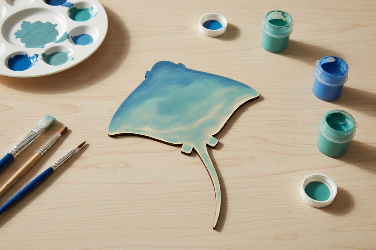 Corrected painted MDF stingray lifestyle image