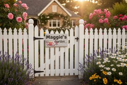 Custom Garden Sign - Personalised Floral Garden Plaque Australia