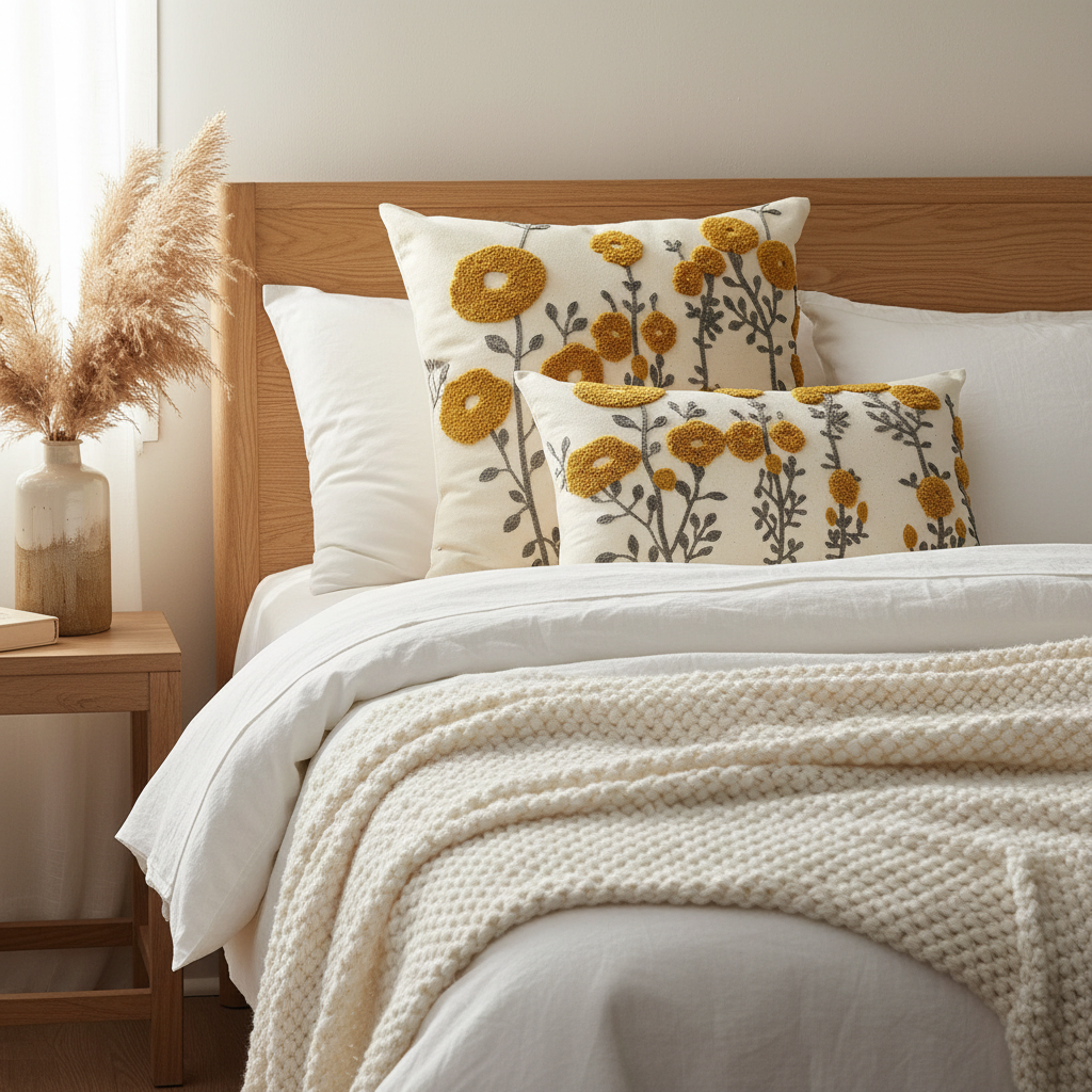 Cushion cover — bedroom lifestyle