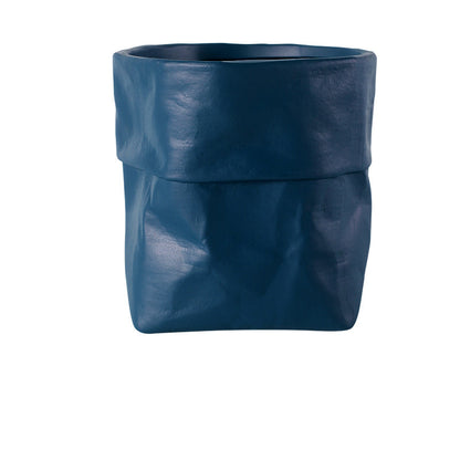 Rustic Bag Planter Pot - Ceramic Paper Bag Flower Pot