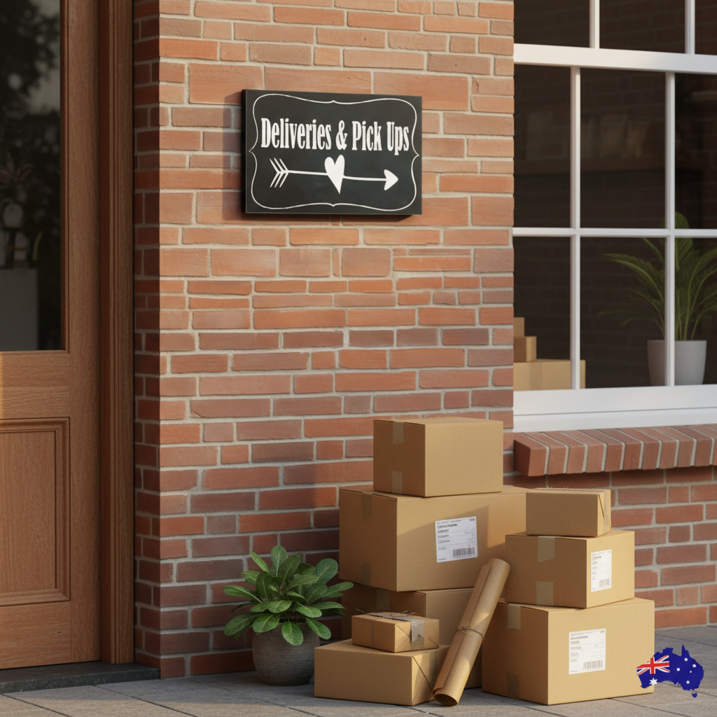Deliveries home business sign