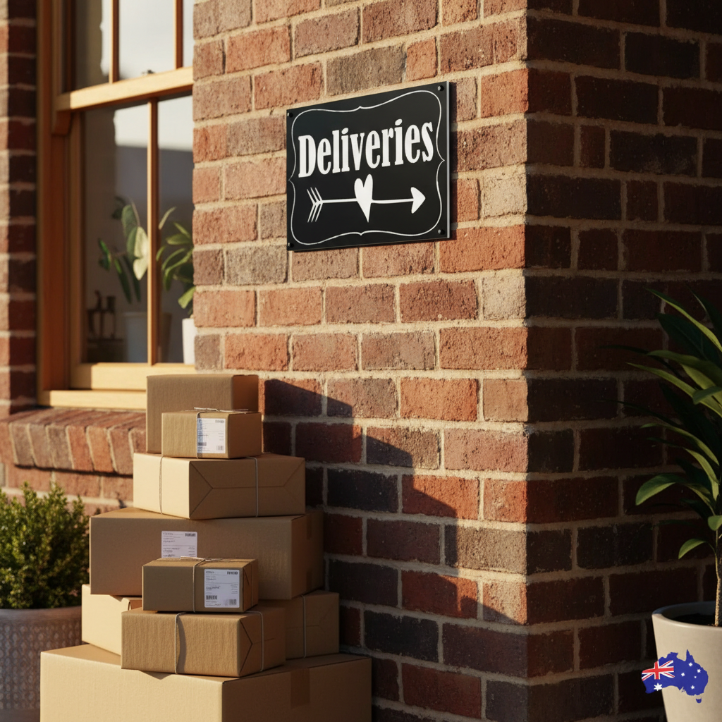 Deliveries home business sign