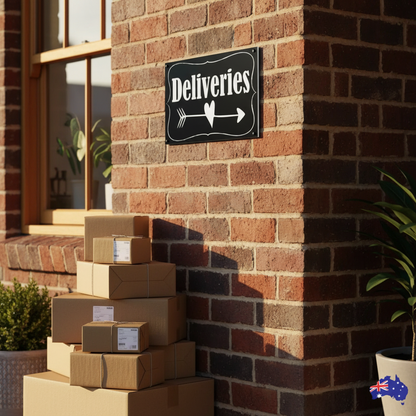 Deliveries home business sign