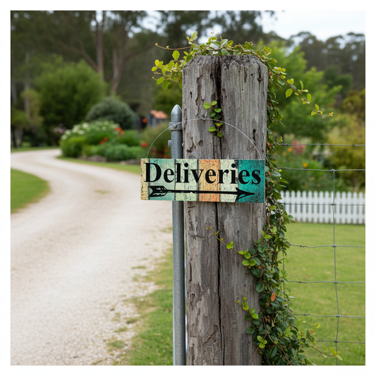 Deliveries lifestyle sign