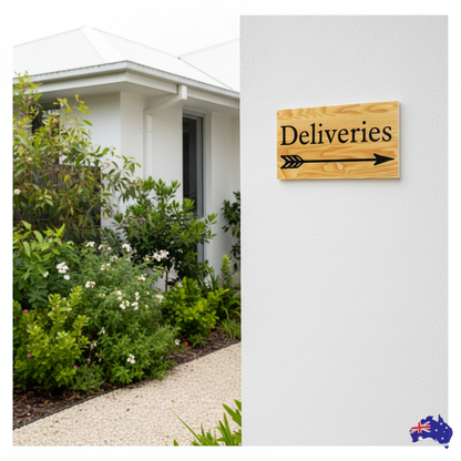 Deliveries lifestyle sign