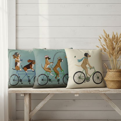 Dogs on Bikes Wall Vignette