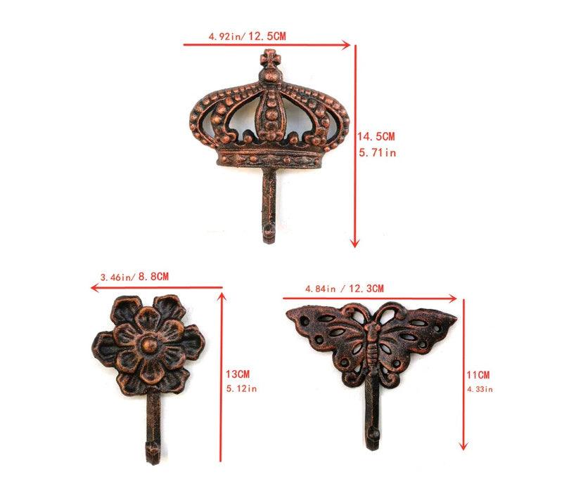 Hook Cast Iron Flower Scroll Crown - The Renmy Store Homewares & Gifts 