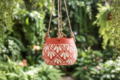 Hanging Planter Pot - 4 Colours Purple Yellow Green Orange