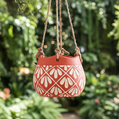 Hanging Planter Pot - 4 Colours Purple Yellow Green Orange