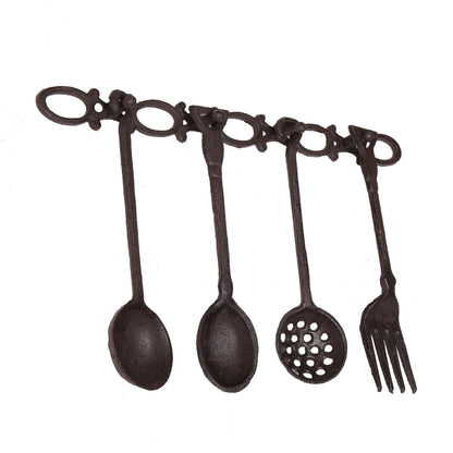 Utensil Kitchen Cast Iron Accessories Wall Set Rustic - The Renmy Store Homewares & Gifts 