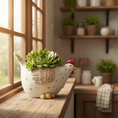 Farmhouse Windowsill - Succulent