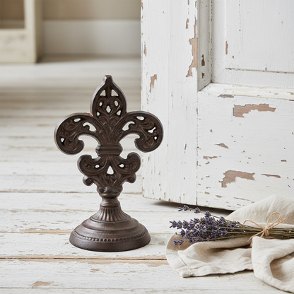 Fleur De Lis Door Stop - French Provincial Shabby Chic