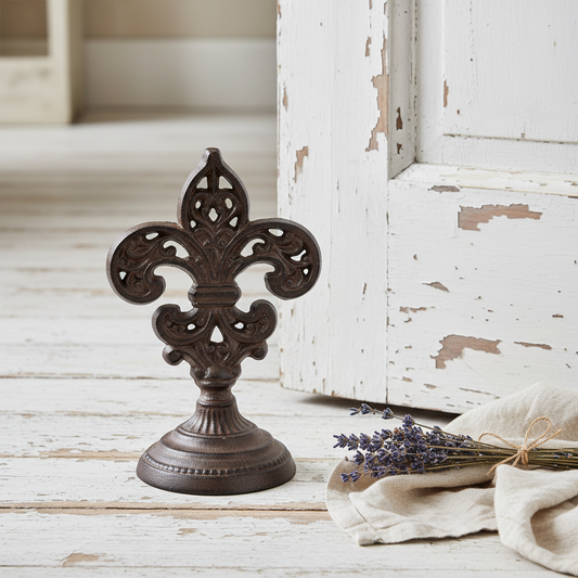 Fleur De Lis Door Stop - French Provincial Shabby Chic