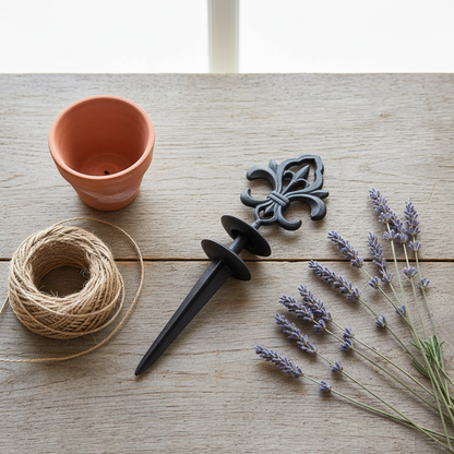 Fleur-de-Lis Stake Flat Lay