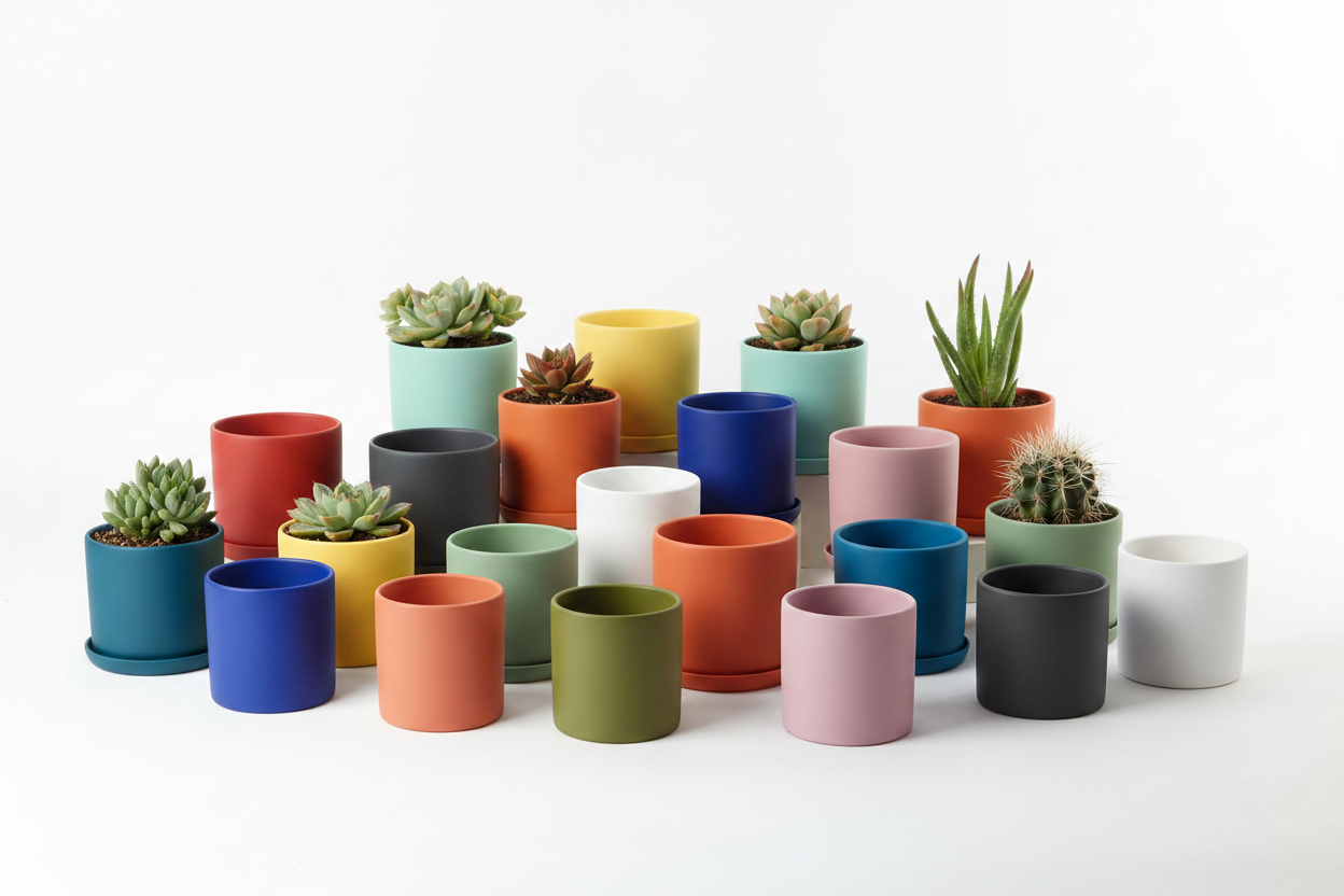 Full Colour Range - No Tray Ceramic Pots