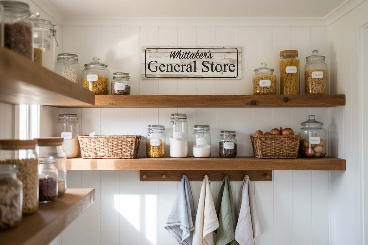 General Store Sign — Pantry Interior