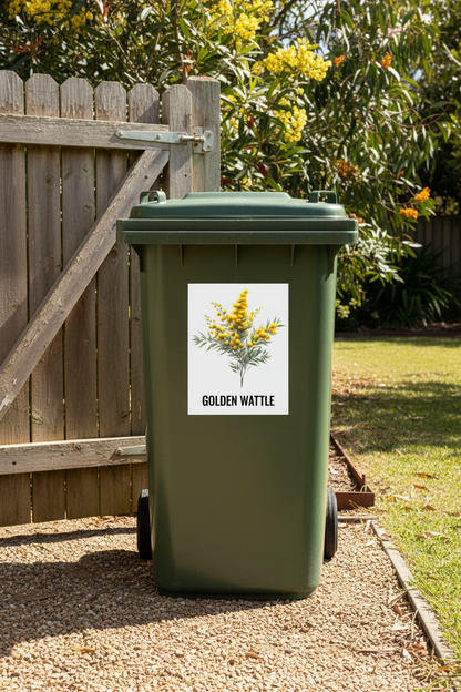 Golden Wattle bin sticker