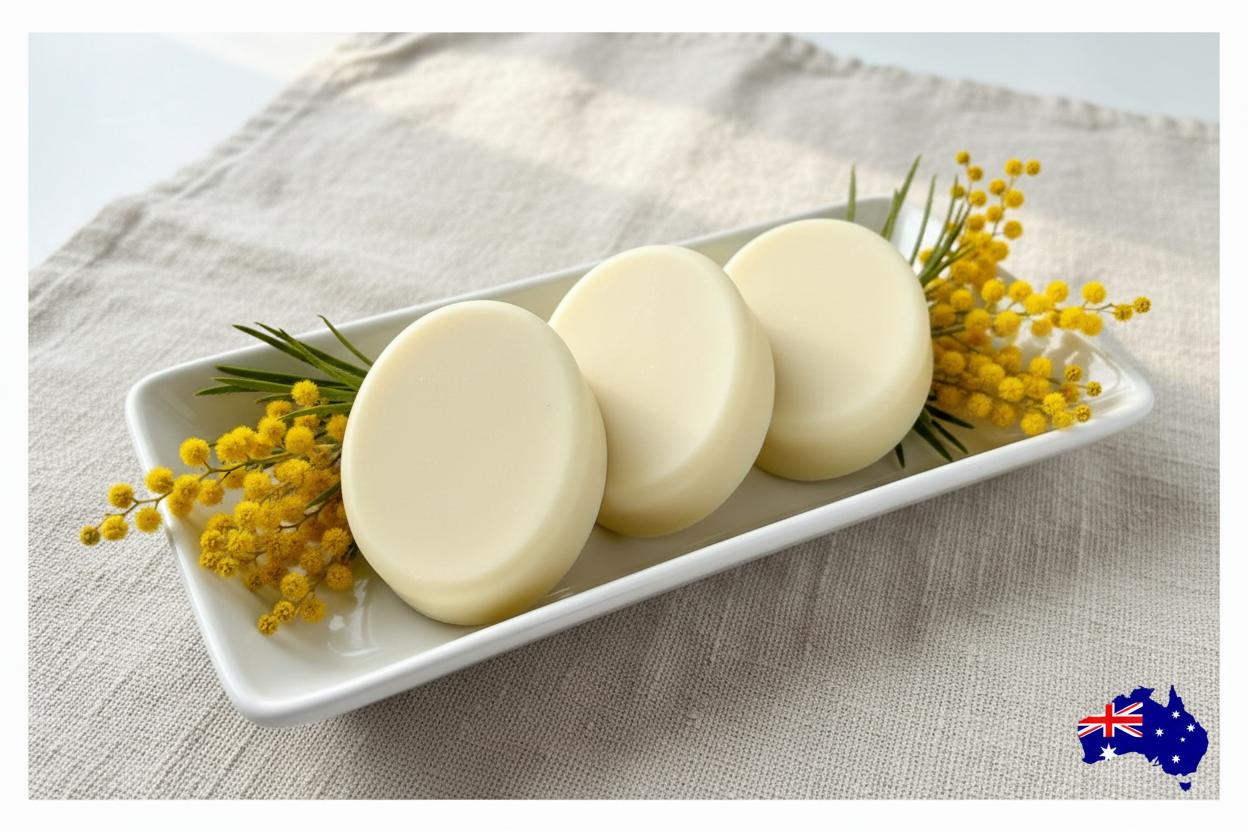 Guest Soaps with Wattle Flowers