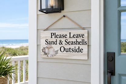 Hanging beside beach house front door