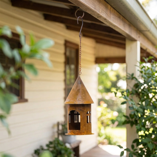 Hanging house on a cottage verandah
