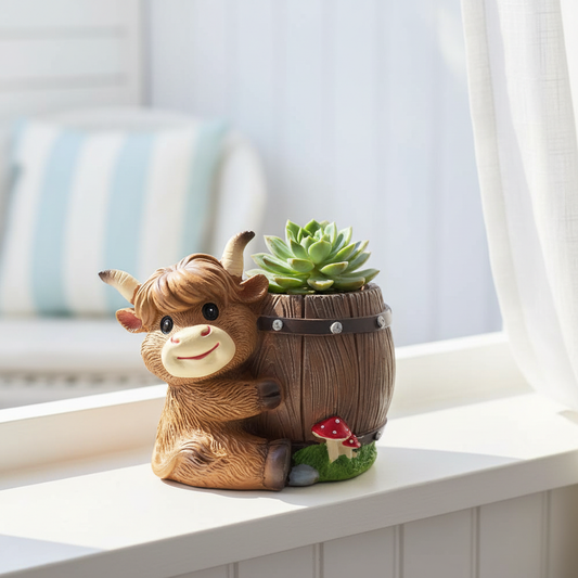 Highland Cow Planter — Windowsill Lifestyle