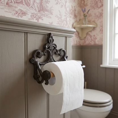 Holder in a shabby-chic French provincial bathroom