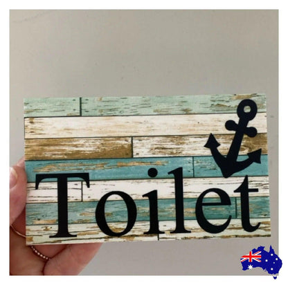 Anchor Nautical Blue Boat Custom Personalised Sign - The Renmy Store Homewares & Gifts