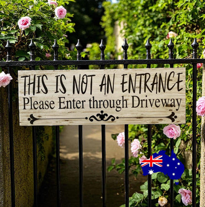 Entrance Residence Property Driveway Sign