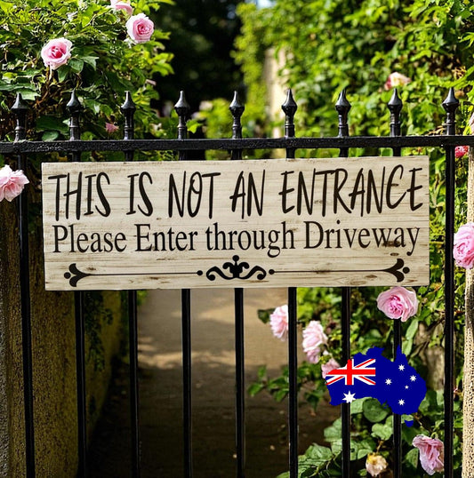 Entrance Residence Property Driveway Sign