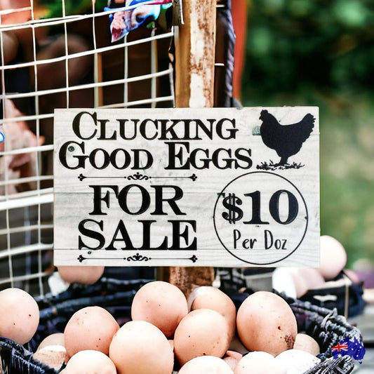 Chicken Eggs For Sale Farm Stall Custom Sign - The Renmy Store Homewares & Gifts