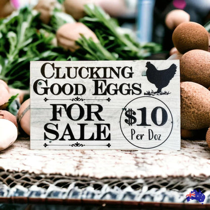 Chicken Eggs For Sale Farm Stall Custom Sign - The Renmy Store Homewares & Gifts