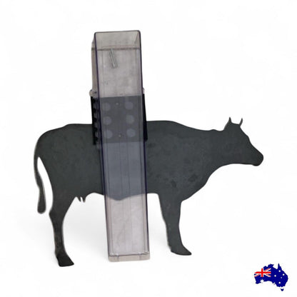 Rain Gauge Stake Wall Cow Country Farmhouse - Rain Gauge Stake For Garden - Uv-Protected Nylex Gauge - Handcrafted Garden Display