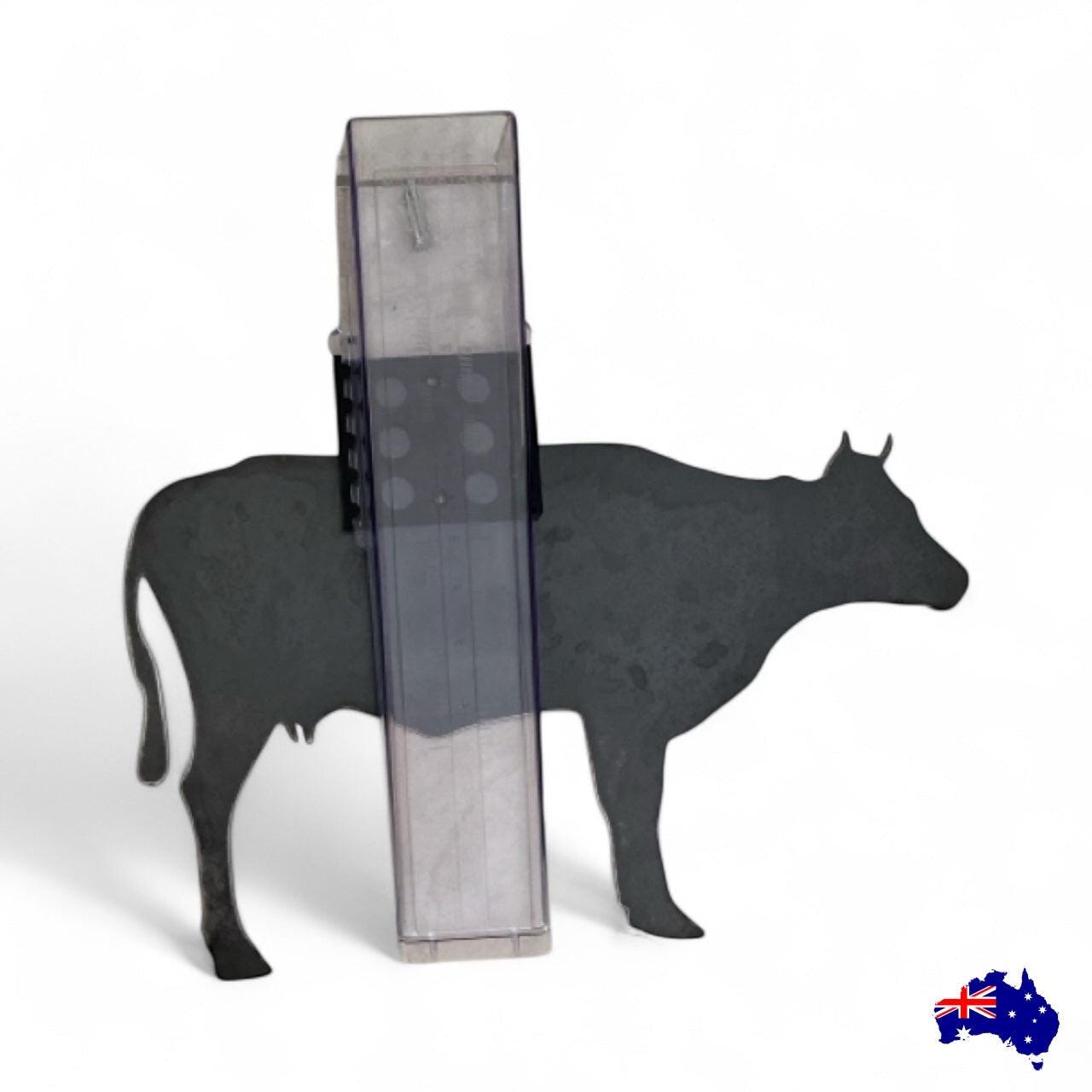 Rain Gauge Stake Wall Cow Country Farmhouse - Rain Gauge Stake For Garden - Uv-Protected Nylex Gauge - Handcrafted Garden Display