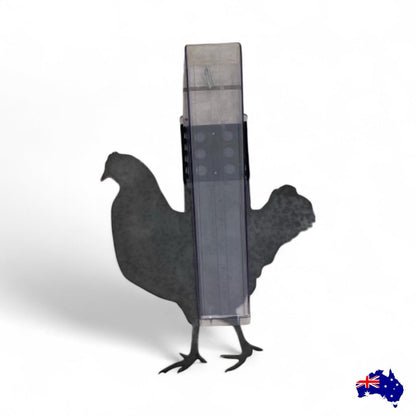 Rain Gauge Stake Wall Chicken Country Farmhouse - Rain Gauge Stake For Garden - Custom Rain Gauges - Corten Steel Garden Decor