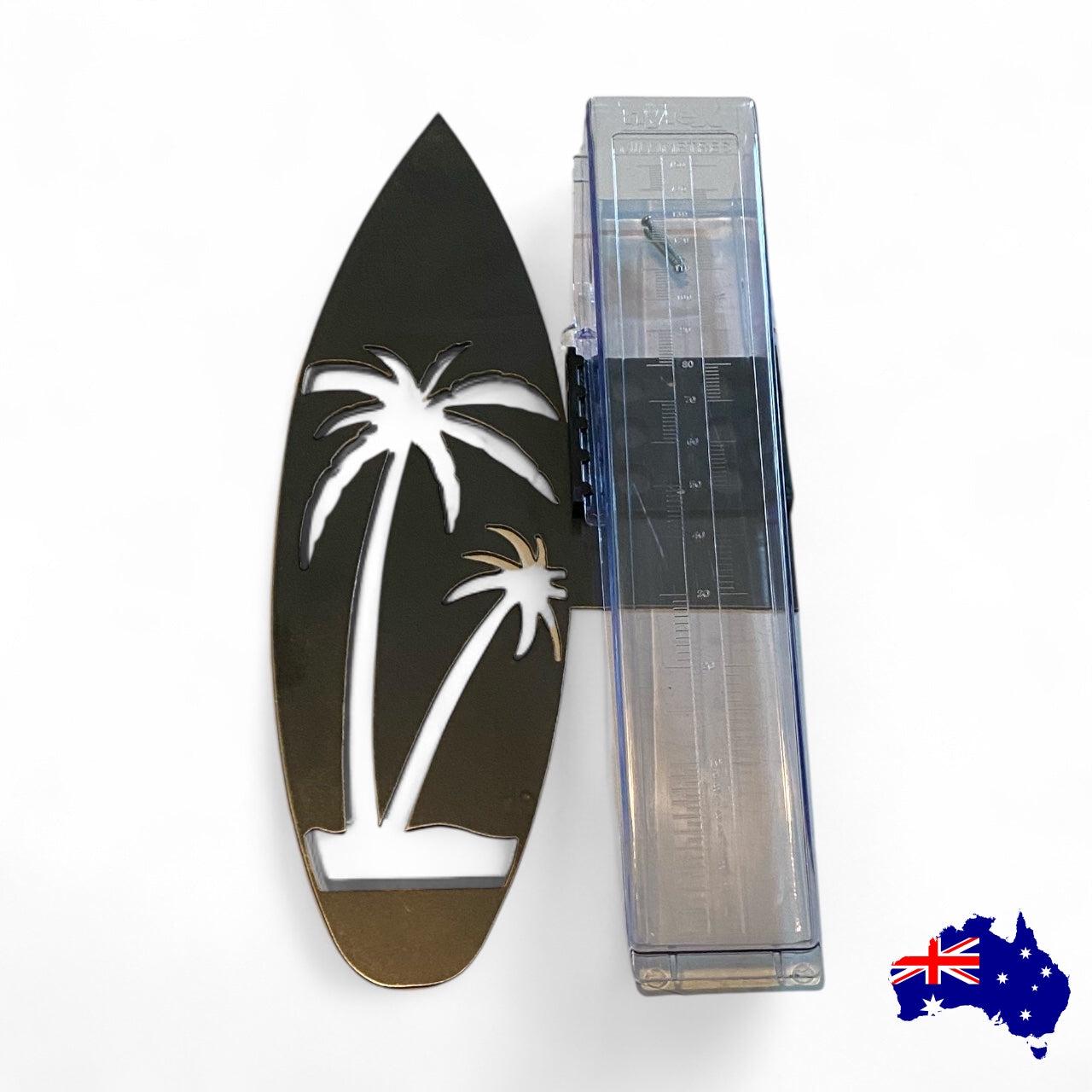 Rain Gauge Stake Wall Surfboard Beach House - Dachshund Dog Rain Gauge - Handcrafted Garden Display - Custom Rain Gauges