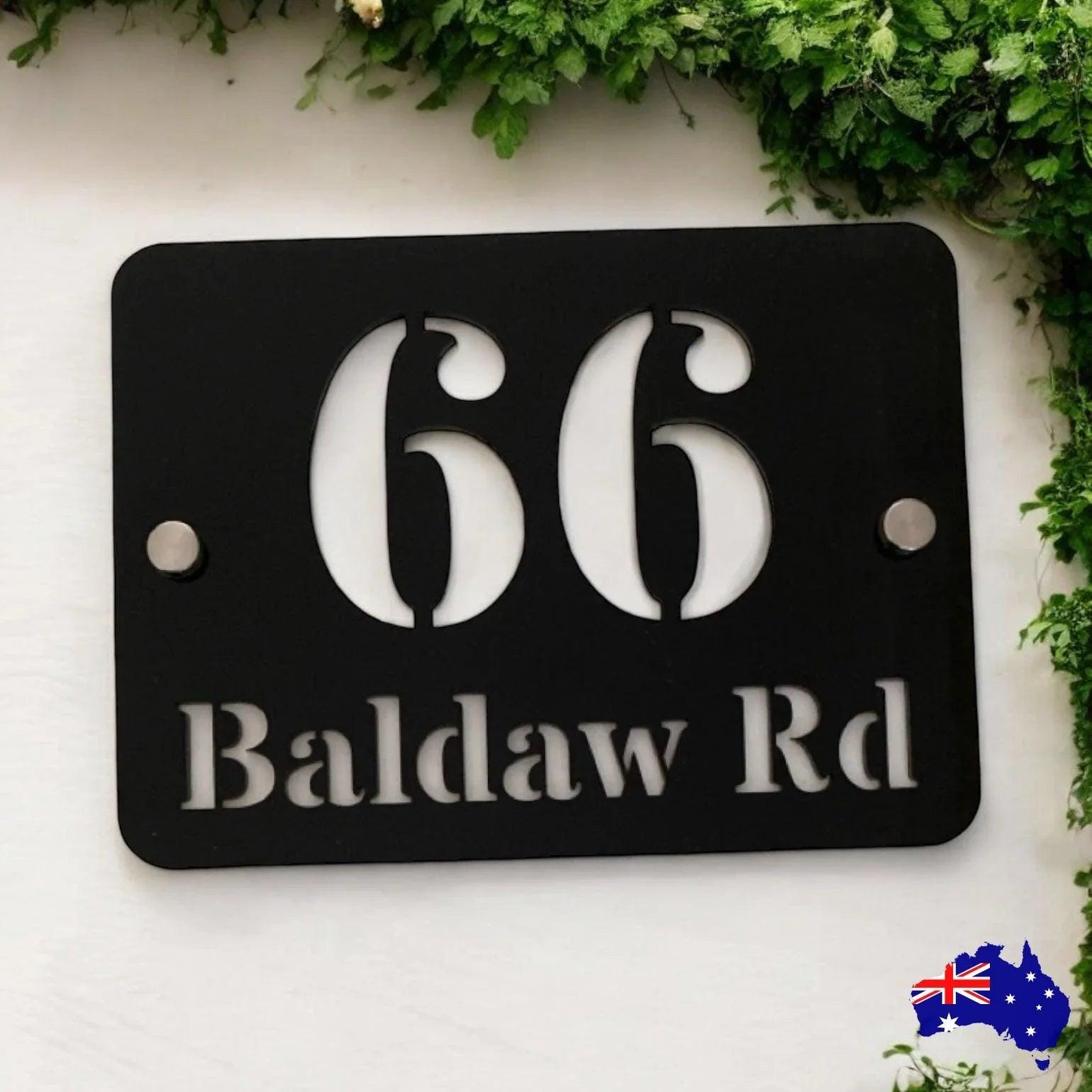 Personalised Street Number Address Letter Box Black House Custom Sign - The Renmy Store Homewares & Gifts