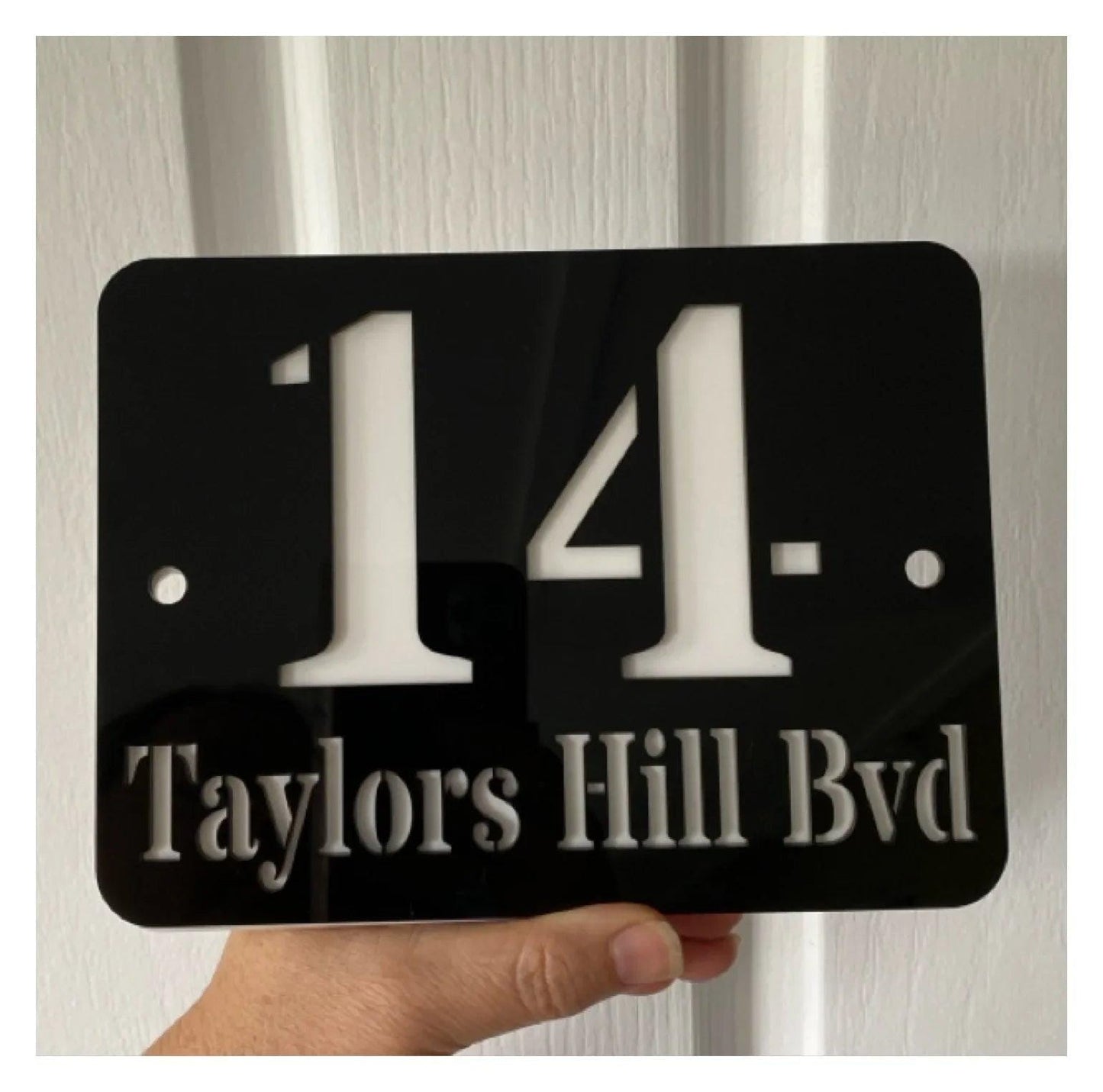 Personalised Street Number Address Letter Box Black House Custom Sign - The Renmy Store Homewares & Gifts