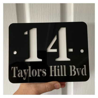 Personalised Street Number Address Letter Box Black House Custom Sign - The Renmy Store Homewares & Gifts