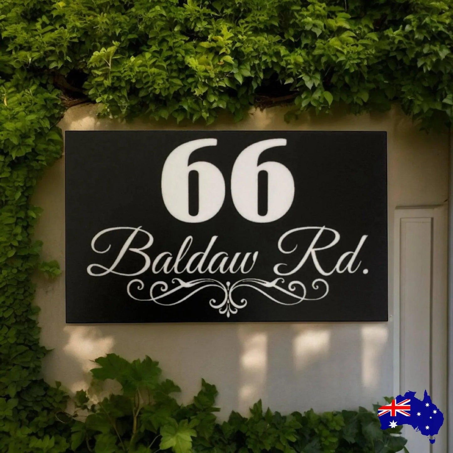 Personalised Street Number Address Letter Box White Black House Custom Sign - The Renmy Store Homewares & Gifts